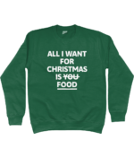 All I Want For Christmas Is Food | Sweater – Groen - Image 2