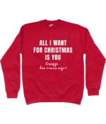 All I Want For Christmas Is You (grapje doe maar wijn) | Sweater – Rood - Image 2