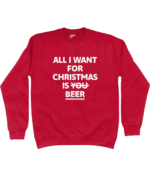 All I Want For Christmas Is Beer | Sweater - Rood - Image 2