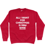 All I Want For Christmas Is Wine | Sweater – Rood - Image 2