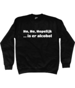 Ho Ho Hopelijk is er alcohol | Sweater - Zwart - Image 2