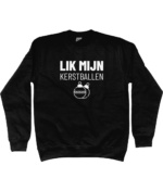 Lik Mijn Kerstballen | Sweater - Zwart - Image 2