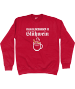 Mijn Bloedgroep is Gluhwein | Sweater - Rood - Image 2