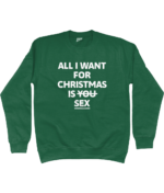 All I Want For Christmas Is Sex | Sweater – Groen - Image 2