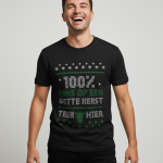 100% Witte Kerst | Shirt - Zwart