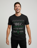 100% Witte Kerst | Shirt - Zwart