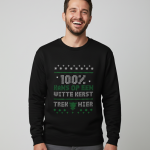 100% Witte Kerst | Sweater - Zwart