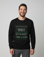 100% Witte Kerst | Sweater - Zwart