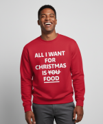 All I Want For Christmas Is Food | Sweater – Rood