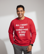 All I Want For Christmas Is Wine | Sweater – Rood