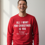 All I Want For Christmas Is You (grapje doe maar wijn) | Sweater – Rood