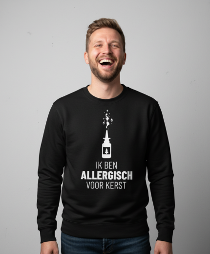 Allergisch voor Kerst | Sweater - Zwart