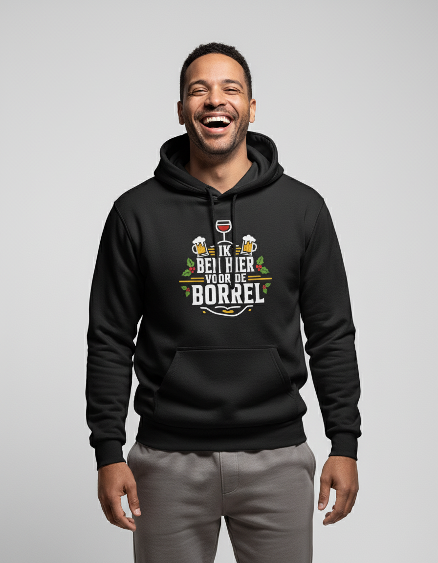 borrel-hoodie-zwart Borrel | Hoodie - Zwart - Image 1