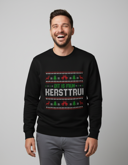 Dit Is Mijn Kersttrui | Sweater - Zwart