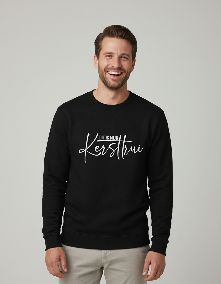 dit-is-mijn-kersttrui-zwart Dit is Mijn Kersttrui | Sweater – Zwart - Image 1