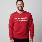 Ho Ho Hopelijk is er alcohol | Sweater - Rood