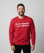 Ho Ho Hopelijk is er alcohol | Sweater - Rood