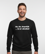 Ho Ho Hopelijk is er alcohol | Sweater - Zwart