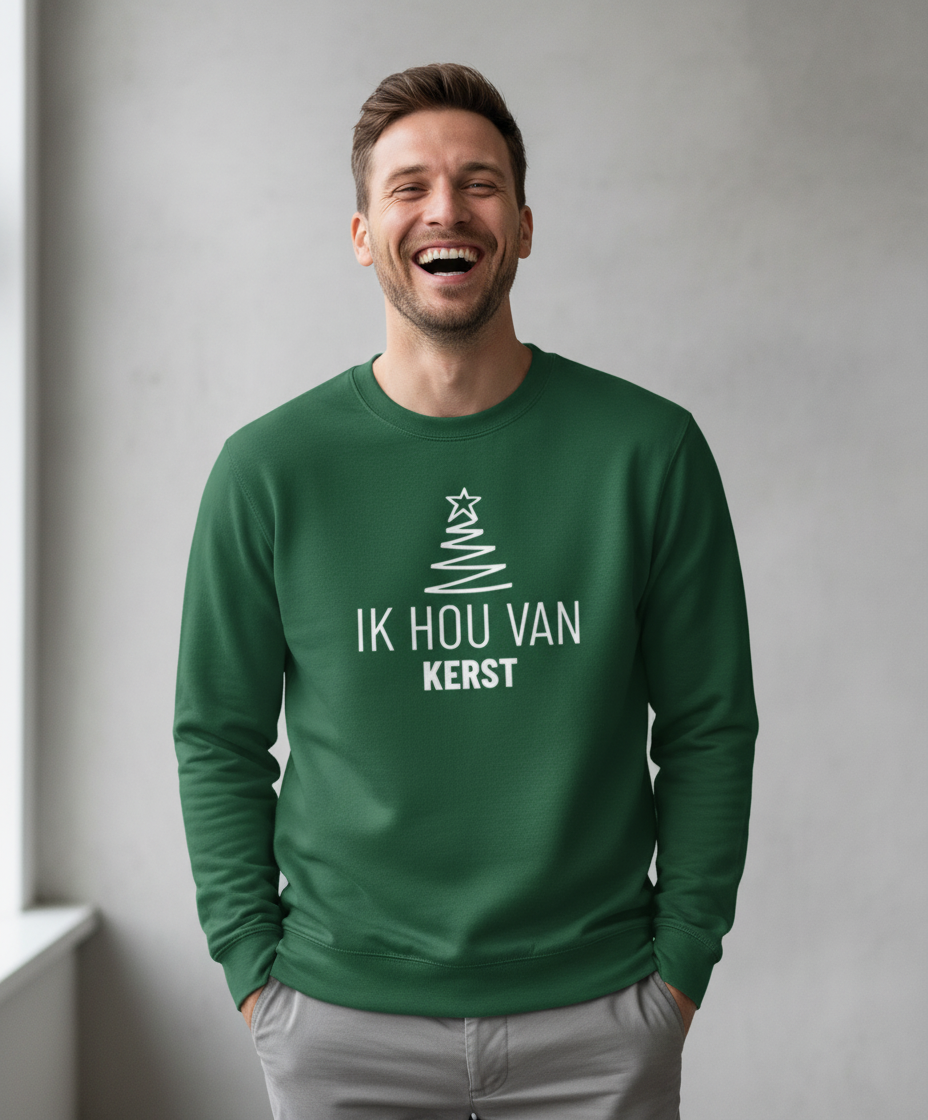 hou-van-kerst-sweater-groen Hou Van Kerst | Sweater - Groen - Image 1