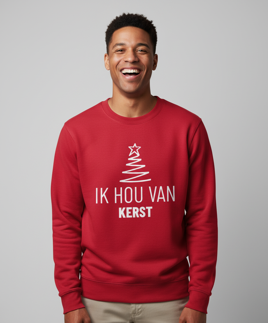 hou-van-kerst-sweater-rood Hou Van Kerst | Sweater - Rood - Image 1