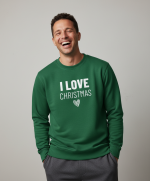 I Love Christmas | Sweater - Groen