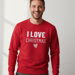 I Love Christmas | Sweater - Rood