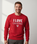 I Love Christmas | Sweater - Rood