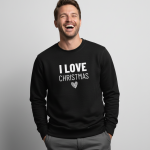 I Love Christmas | Sweater - Zwart