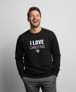 I Love Christmas | Sweater - Zwart