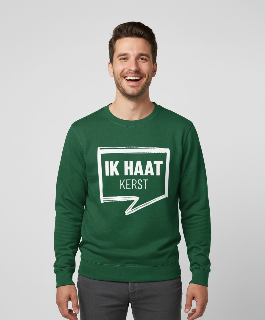 ik-haat-kerst-sweater-groen Ik Haat Kerst | Sweater - Groen - Image 1
