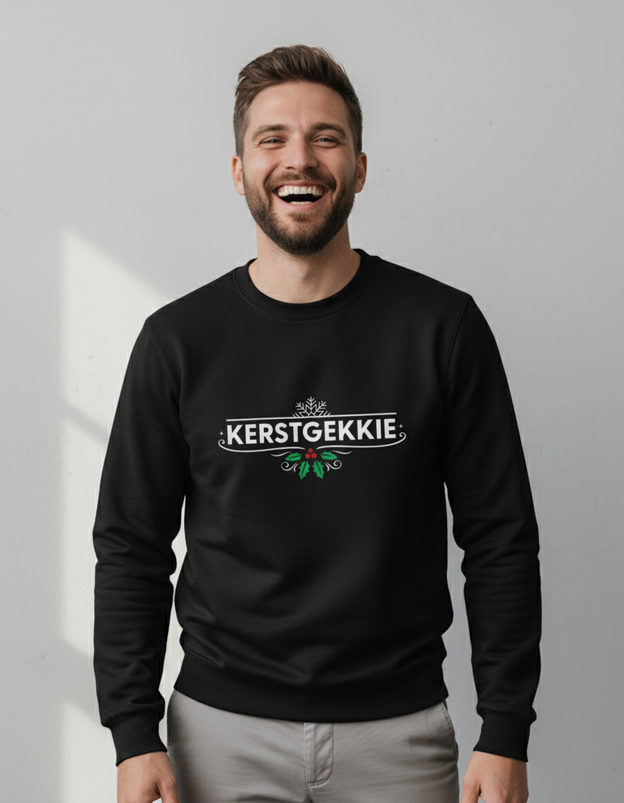 kerstgekkie-sweater-zwart Kerstgekkie | Sweater - Zwart - Image 1