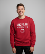 Lik Mijn Kerstballen | Sweater - Rood