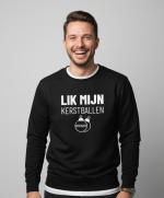 Lik Mijn Kerstballen | Sweater - Zwart
