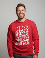 Niks Ho Ho Ho | Sweater - Rood