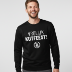 Vrolijk Kutfeest | Sweater - Zwart