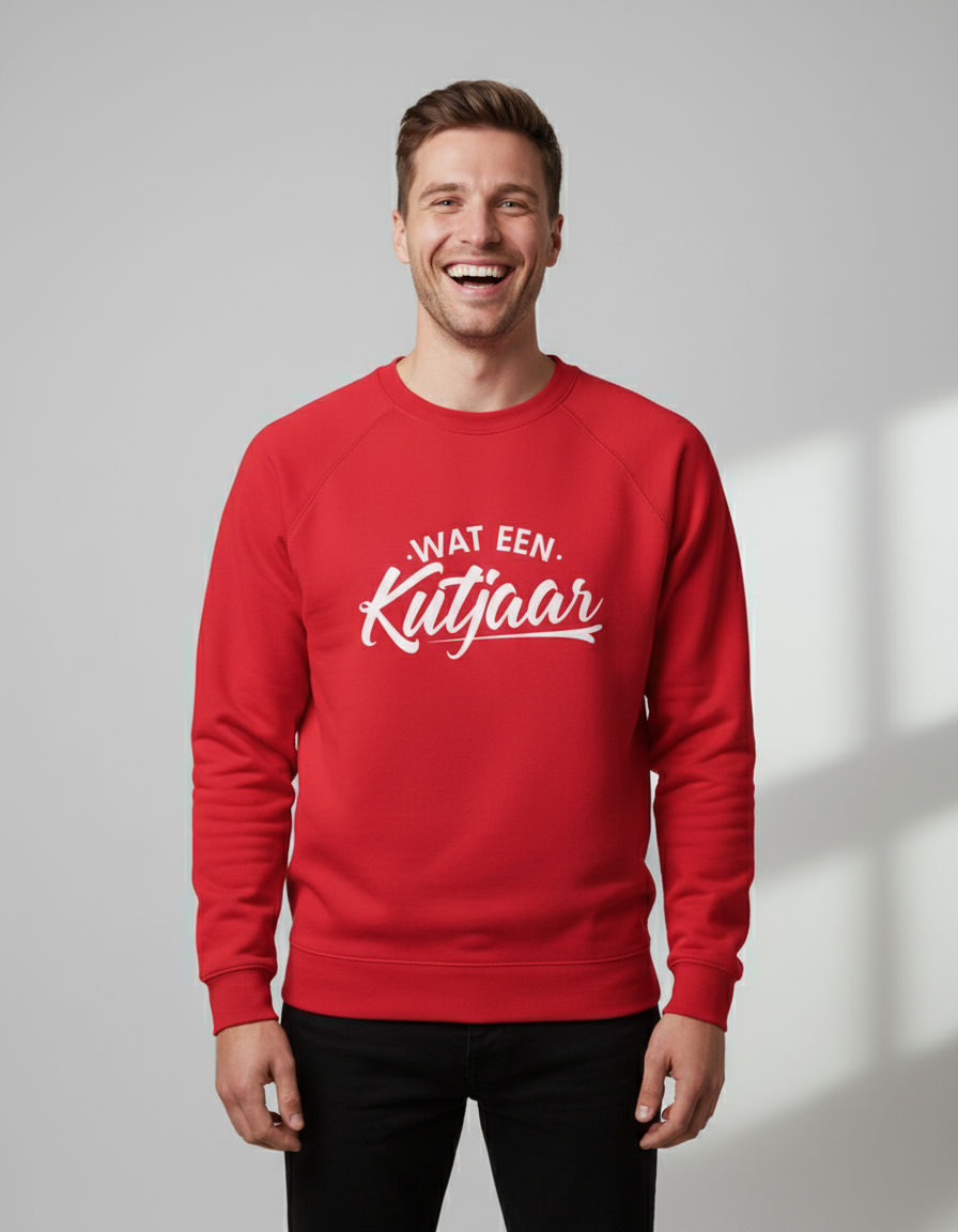 wat-een-kutjaar-sweater-rood Wat een Kutjaar | Sweater – Rood - Image 1