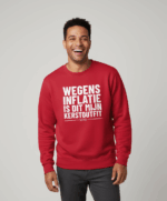 Wegens Inflatie | Sweater - Rood