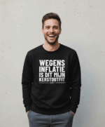 Wegens Inflatie | Sweater - Zwart