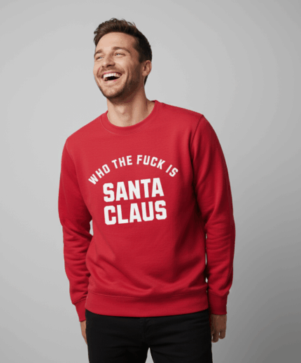 Who The Fuck Is Santa Claus | Sweater - Rood