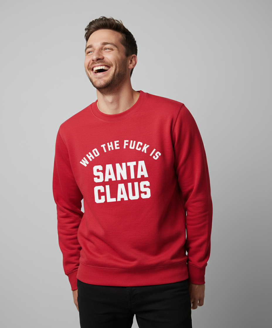 who-the-fuck-is-santa-claus-sweater-rood Who The Fuck Is Santa Claus | Sweater - Rood - Image 1