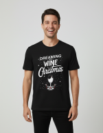 A Wine Christmas | Shirt - Zwart